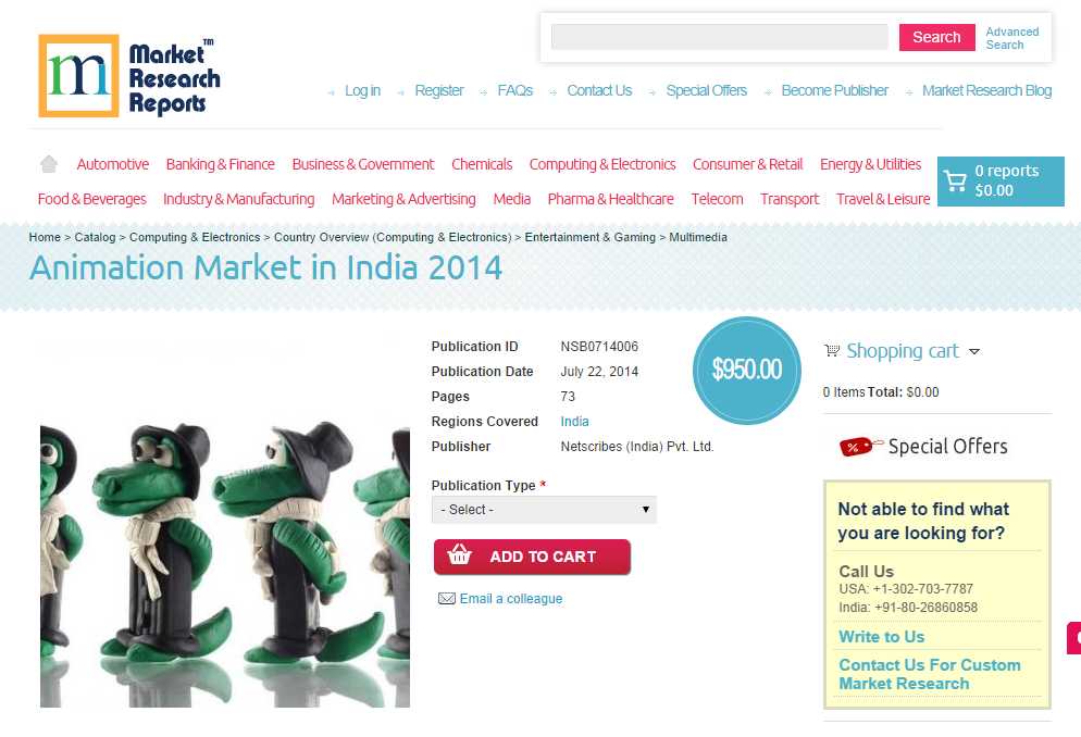 Animation Market in India 2014'
