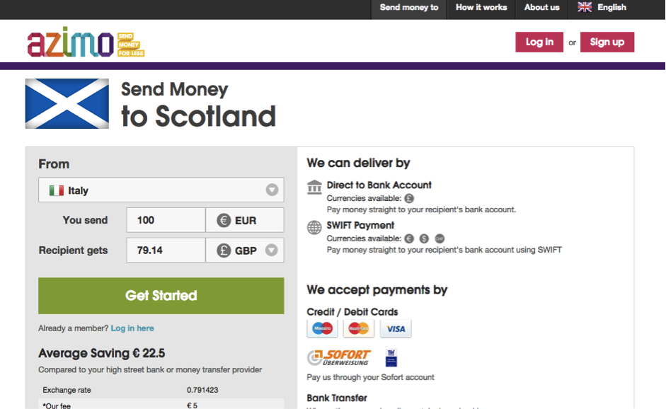 Send Money To Scotland'