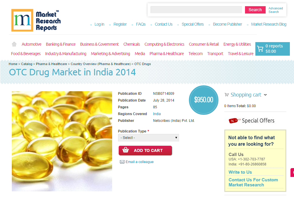 OTC Drug Market in India 2014'