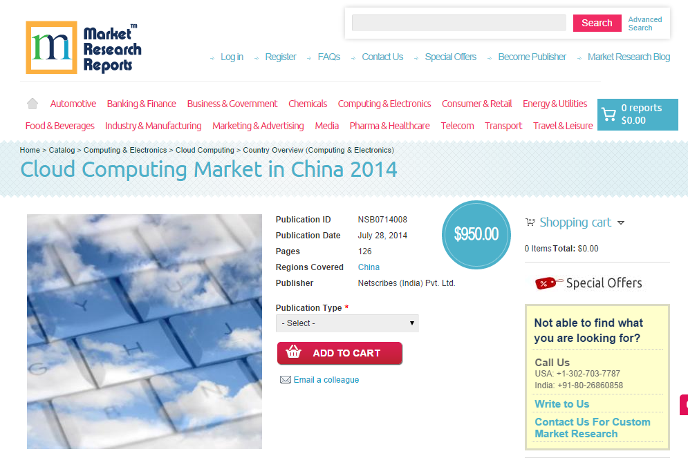 Cloud Computing Market in China 2014'