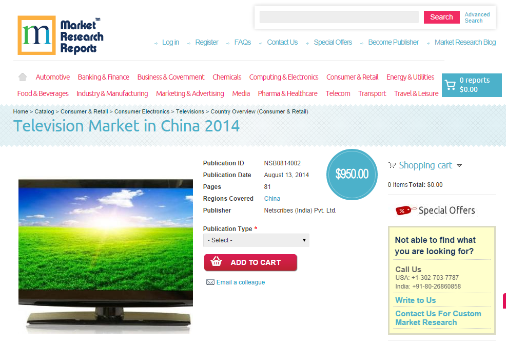 Television Market in China 2014'
