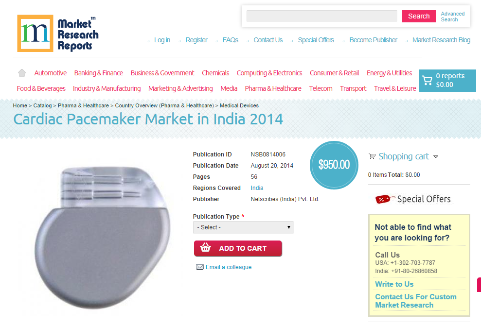 Cardiac Pacemaker Market in India 2014'