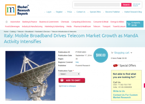 Italy Mobile Broadband Drives Telecom Market Growth as M&amp'