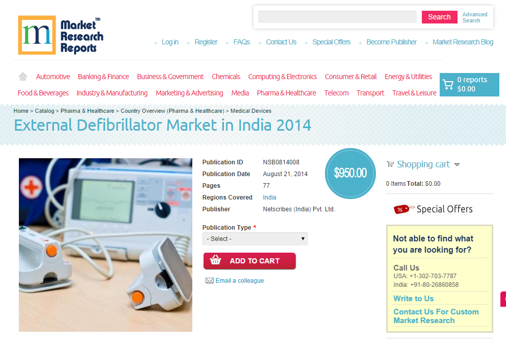 External Defibrillator Market in India 2014'