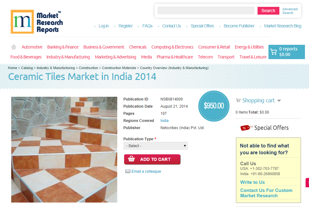 Ceramic Tiles Market in India 2014'