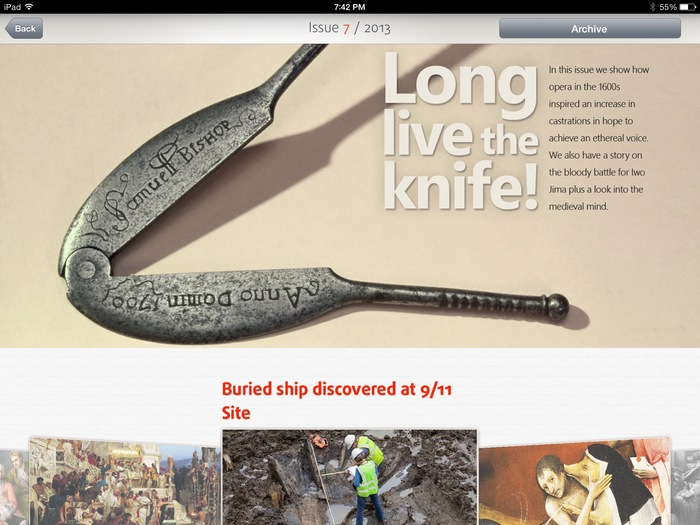 A unique digital magazine experience