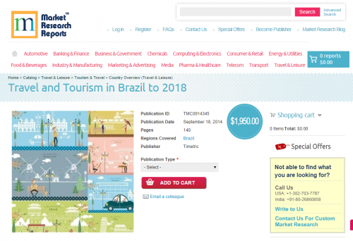 Travel and Tourism in Brazil to 2018'