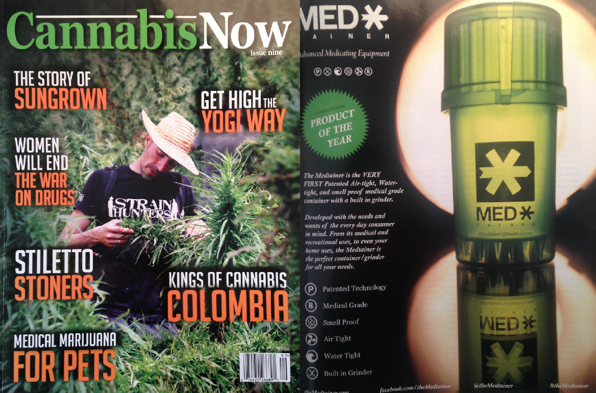 Medtainer in Cannabis Now Magazine'