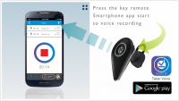 Taker-Bluetooth headset with voice recording APP