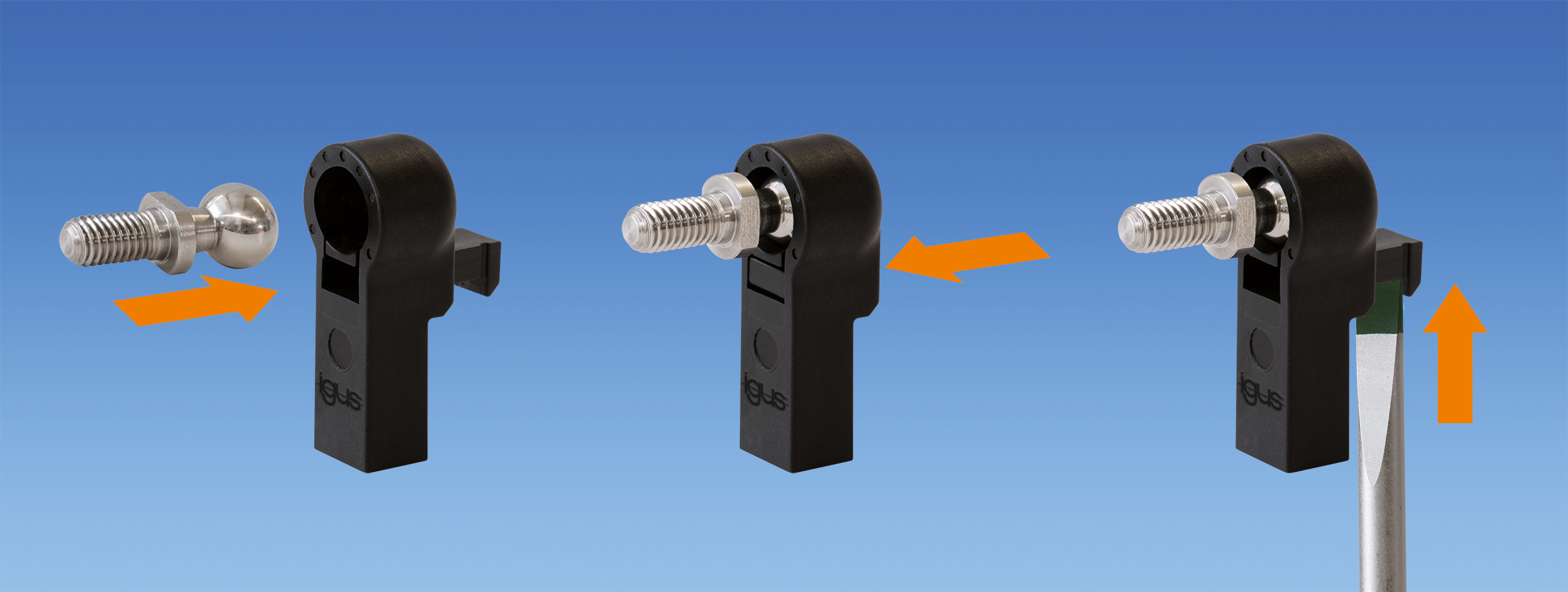 Igus removable ball joints