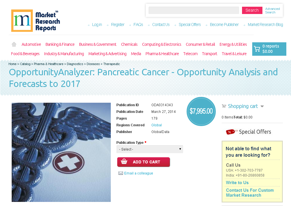 Pancreatic Cancer Opportunity Analysis and Forecasts to 2017'