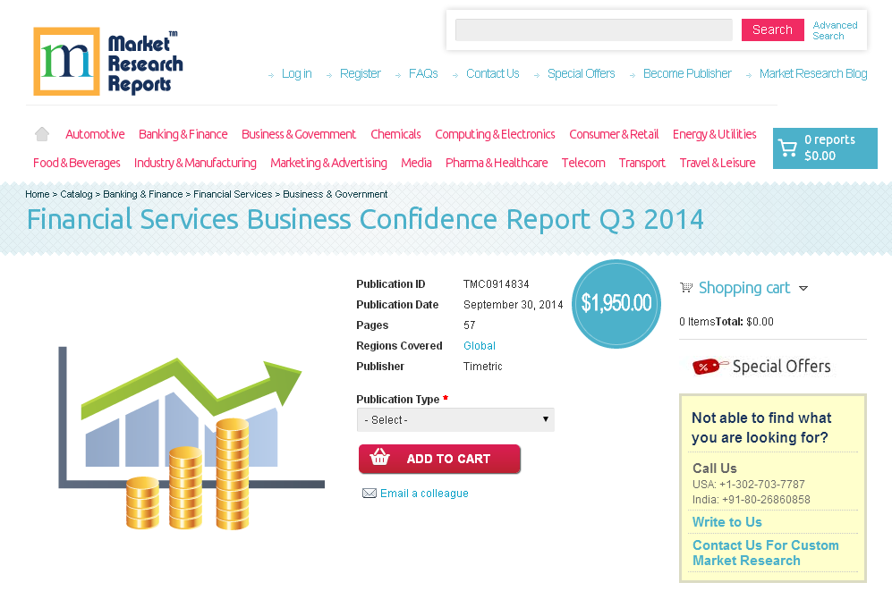 Financial Services Business Confidence Report Q3 2014'