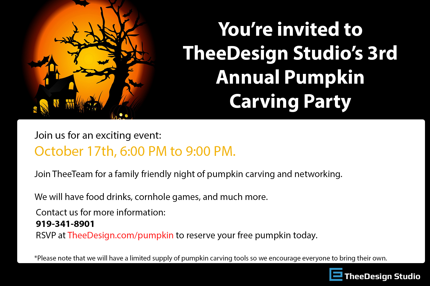 Pumpkin Carving Party Invitation'