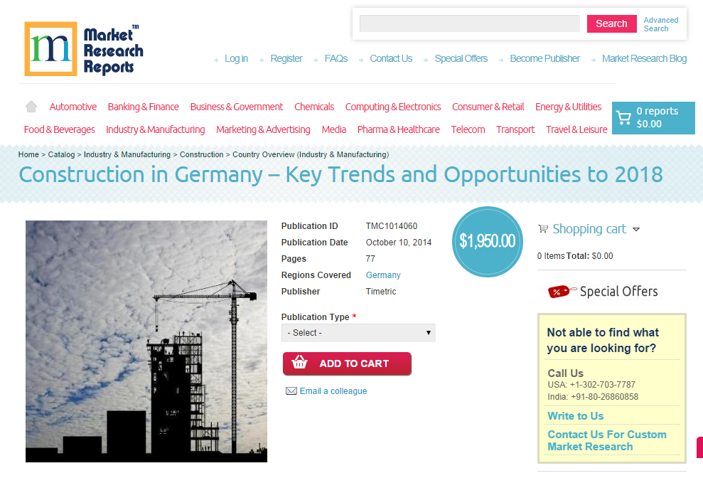 Construction in Germany  to 2018'