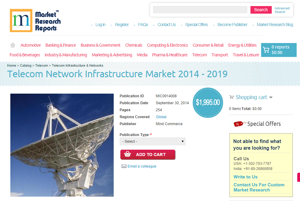 Telecom Network Infrastructure Market 2014 - 2019'