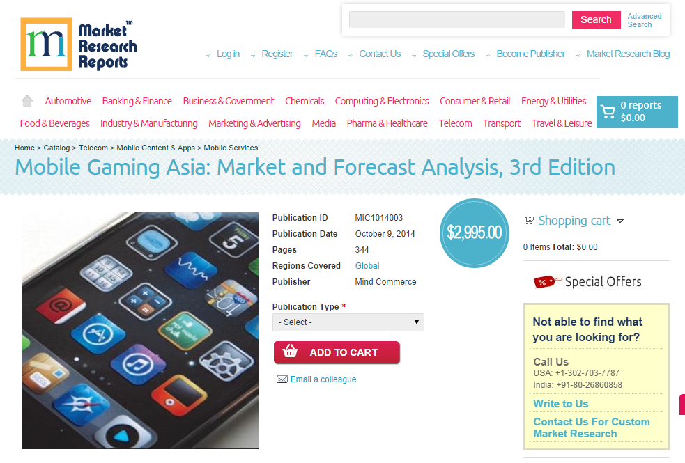 Mobile Gaming Asia: Market and Forecast Analysis, 3rd Editio'