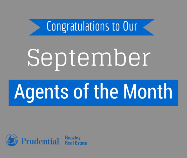 Congratulations to September&rsquo;s Agents of the Month