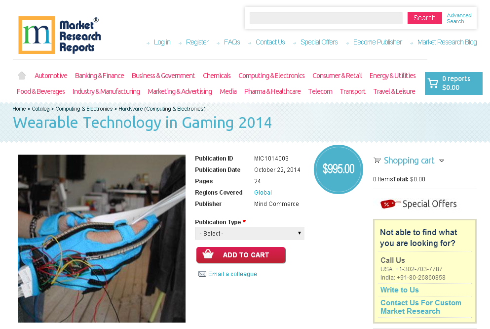 Wearable Technology in Gaming 2014'