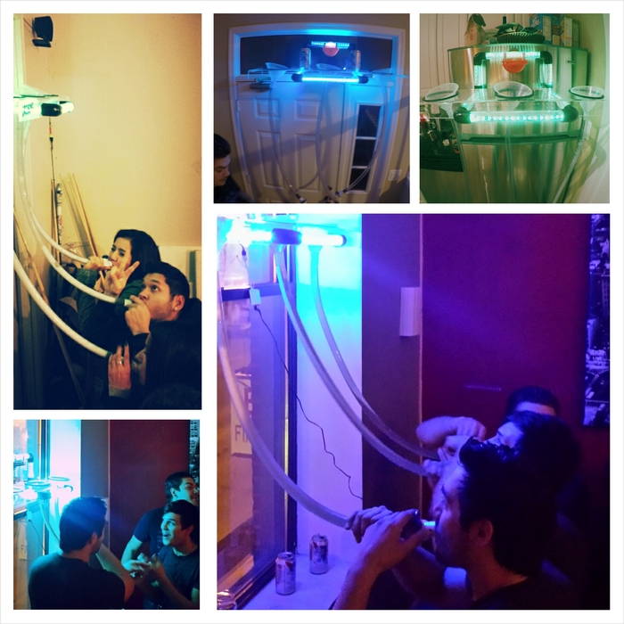 BRO BONG- LED Beer Bong Holder That Goes Anywhere