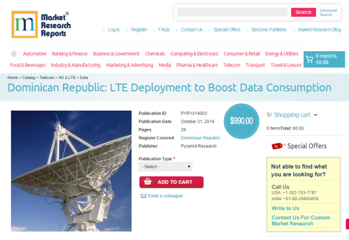 Dominican Republic - LTE Deployment to Boost Data Consumptio'