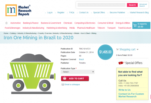Iron Ore Mining in Brazil to 2020'