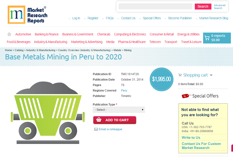 Base Metals Mining in Peru to 2020'