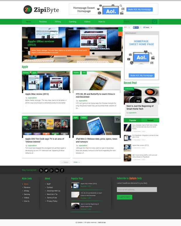 ZipiByte Webpage Preview
