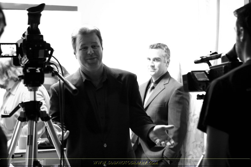 Barry Ratcliffe on the set of Torture Room'