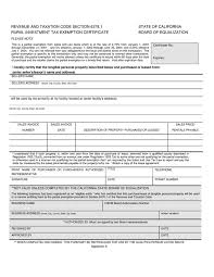 tax exemption certificate