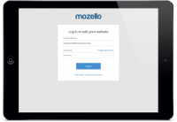 Mozello Site Builder on a Tablet