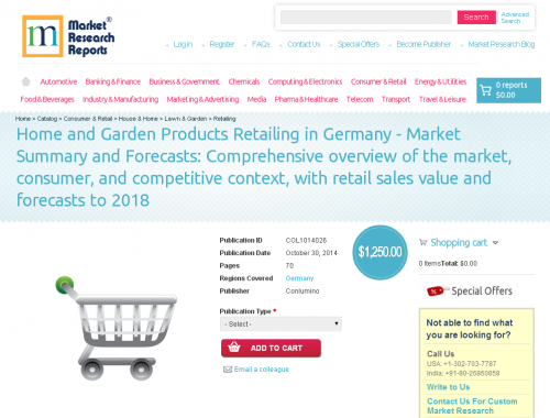 Home and Garden Products Retailing in Germany to 2018'