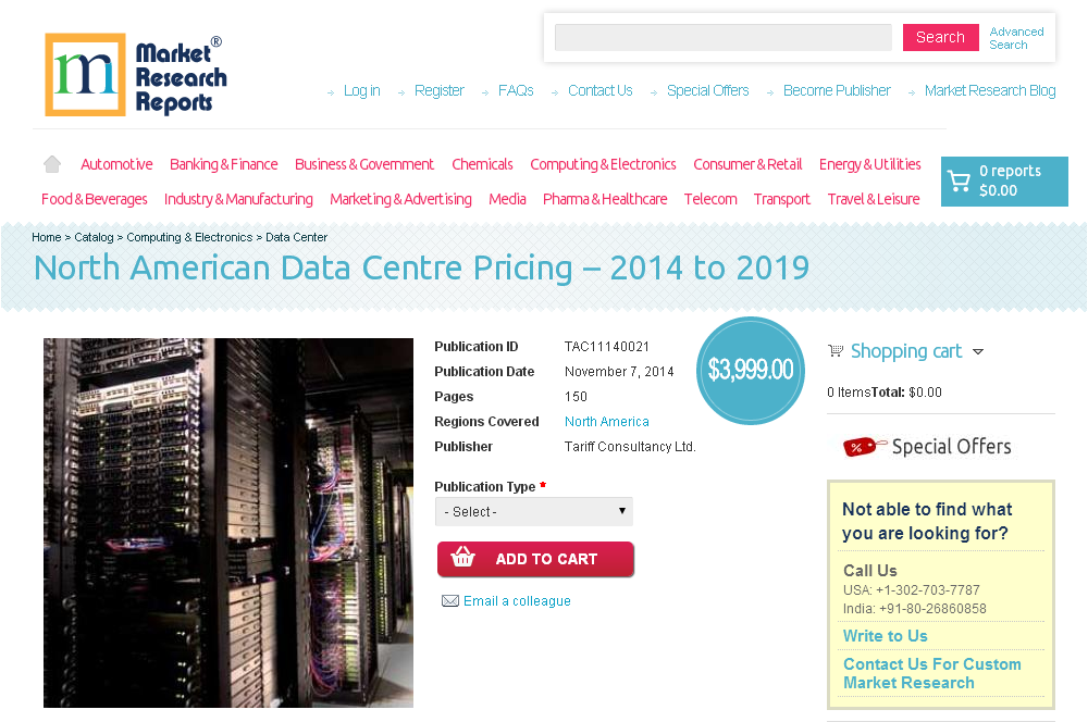 North American Data Centre Pricing - 2014 to 2019'
