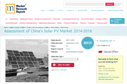 Assessment of China's Solar PV Market 2014 - 2016'