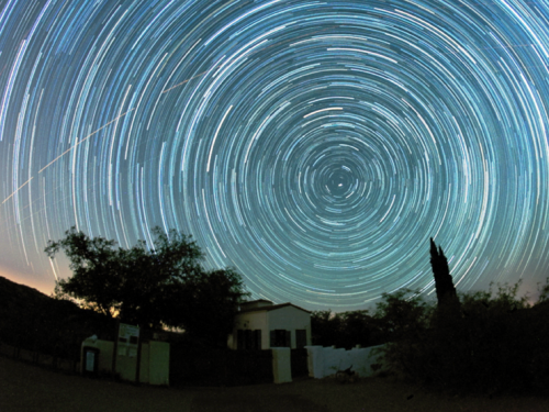 Star trails above Oracle State Park by Mike Weasner'