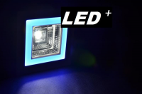 LEDs Cuadrado 24W Efecto 3D (Azul) Tres Funciones 2000lm 300