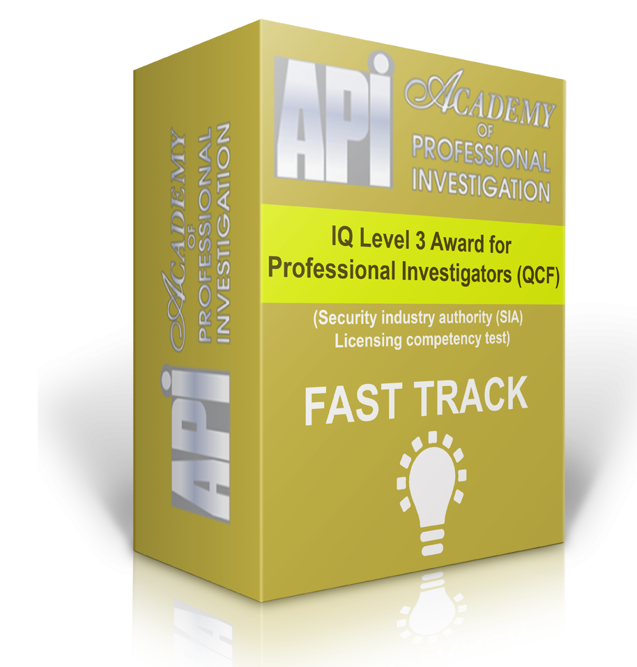 IQ LEVEL 3 AWARD FOR PROFESSIONAL INVESTIGATORS (QCF)