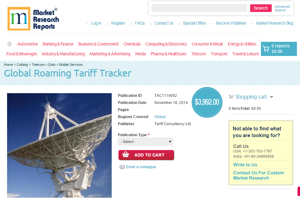 Global Roaming Tariff Tracker'