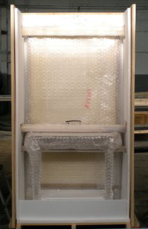 Carefully wrapped antique chair