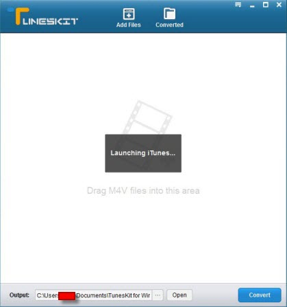 Main Interface of TunesKit DRM Media Converter for Windows'