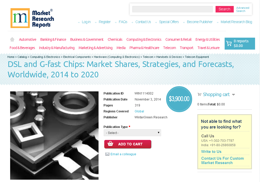 DSL and G-fast Chips Market Worldwide 2014 to 2020