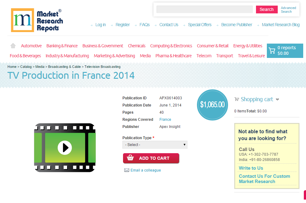 TV Production in France 2014'