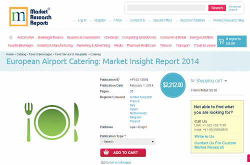 European Airport Catering Market Insight Report 2014'