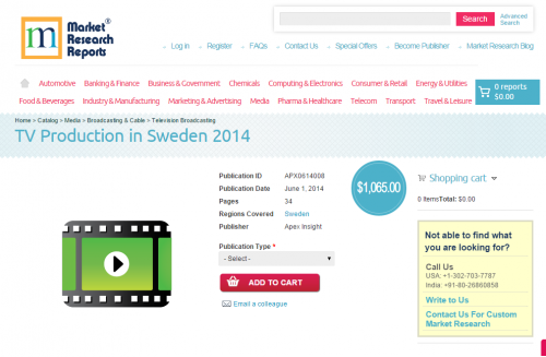 TV Production in Sweden 2014'