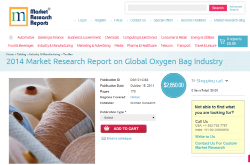 Global Oxygen Bag Industry Market 2014'