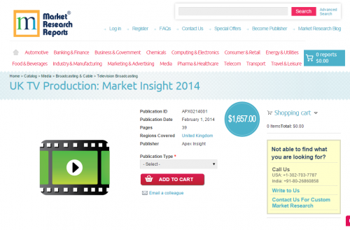 UK TV Production: Market Insight 2014'