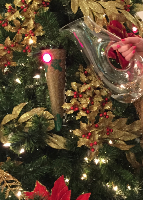 The easy way to water your Christmas tree'