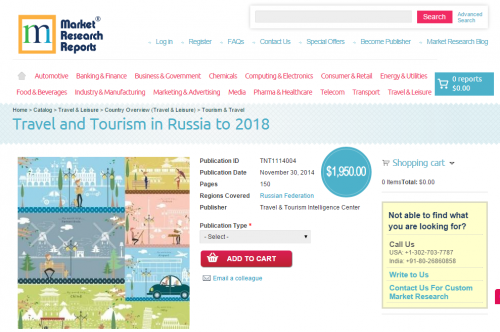 Travel and Tourism in Russia to 2018'
