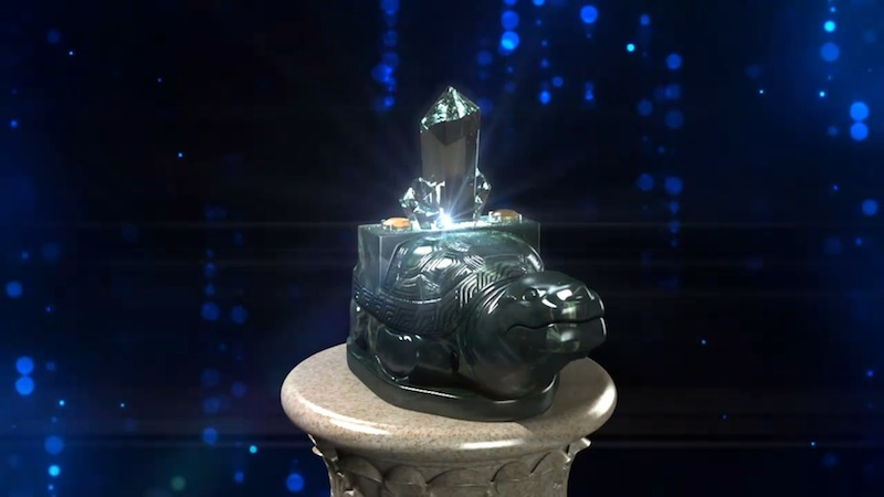 Crystal Back Turtle Desk Lamp