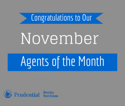 November Real Estate Agents of the Month'