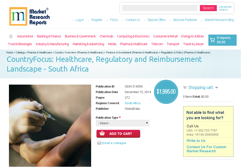 Healthcare, Regulatory and Reimbursement Landscape - South A'